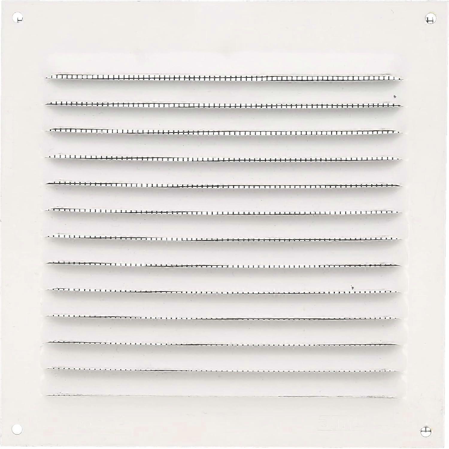Square ventilation grille with mosquito net - Ventilation grilles for air outlet - Ideal for kitchen and bathroom ceilings - Dimensions: 150 x 150 mm