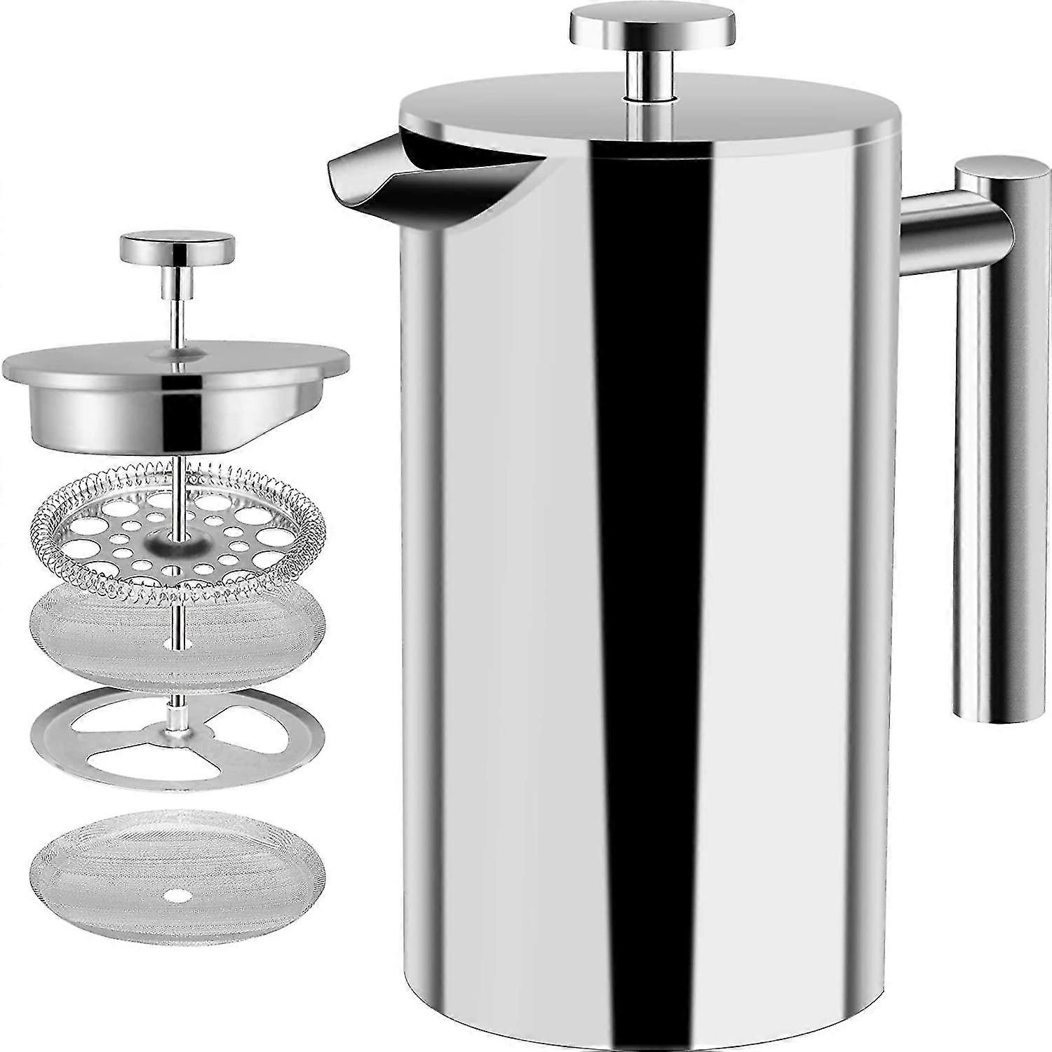 [800 ml} Cafetera - Acero inoxidable de doble pared - Cafetera