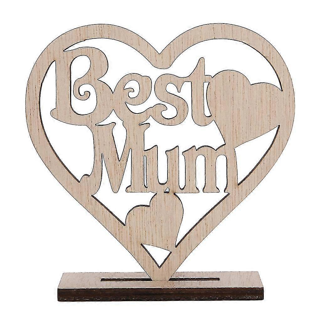 خشبية على شكل قلب زخرفة جوفاء الخشب الرقائقي الحرفية هدية الديكور لعيد ميلاد عيد الأم