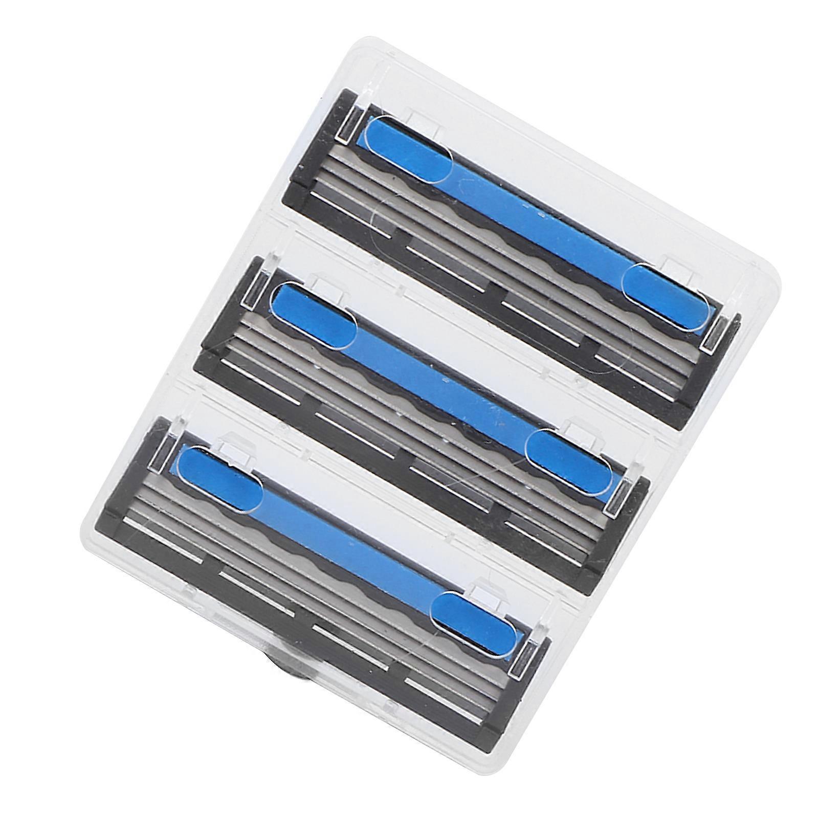 3pcs Razors Blades Retro Rotating 3 Layered Razors Blades Refills Men Razor Blades