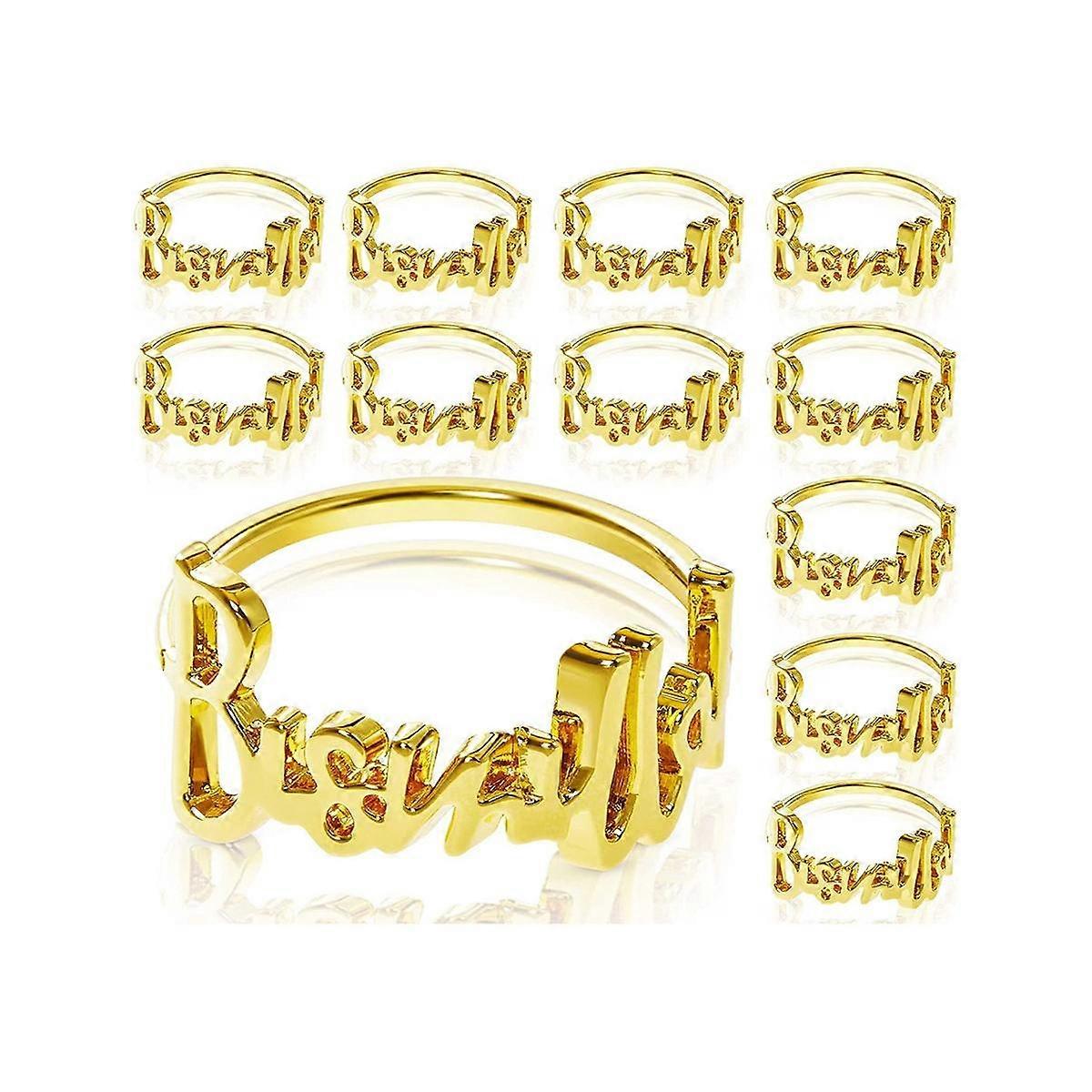 Set di 12 anelli per tovaglioli in metallo con lettere Bismillah, set di anelli per tovaglioli in metallo con lettere per Ramada