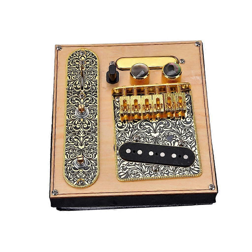 3 Way Prewired Control Plate Bridge for Telecaster Musical Instrument Parts - White, as described