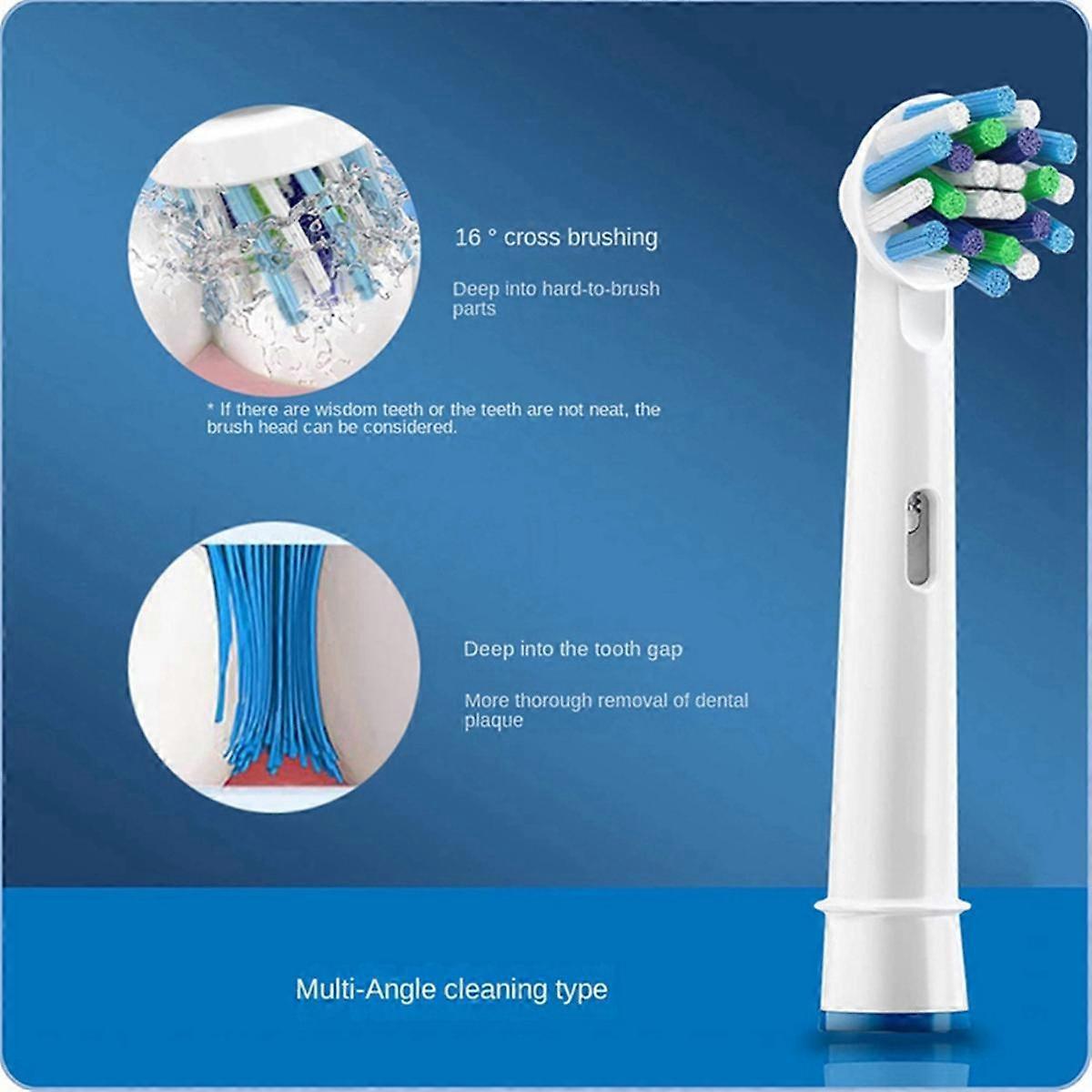 10 Pcs for Brecision Cleaning Toothbrushes with Replacement Brush Heads Multi-Angle Cleaning Model