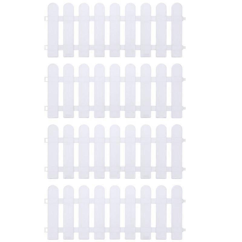 4ks plastový biely plot nádvorie vnútorný záhradný plot záhrada malé ploty