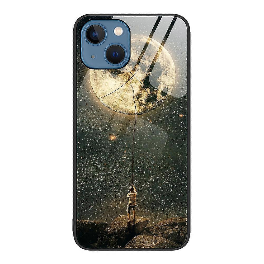 Colorful Painted Glass Phone Case For iPhone 14