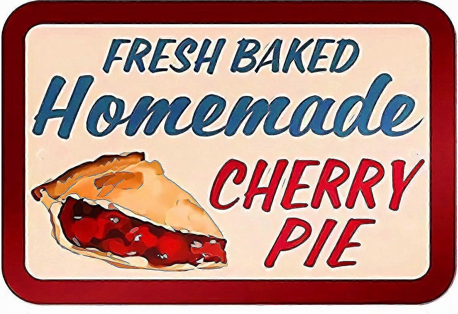 Vintage αφίσα κασσίτερου Deliciousfresh ψημένο σπιτικό σημάδι κασσίτερου μετάλλων κερασόπιτας 8x12 ίντσα Ή 12x16 ίντσα μ