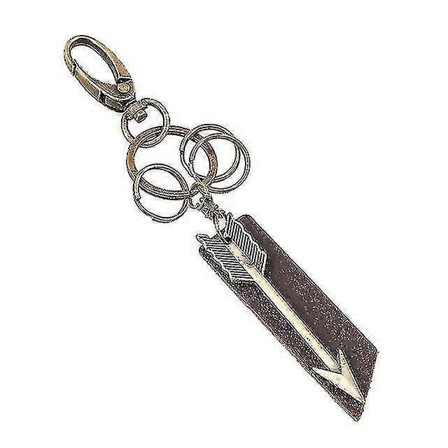 Vintage Arrow Pattern Leather Keychain