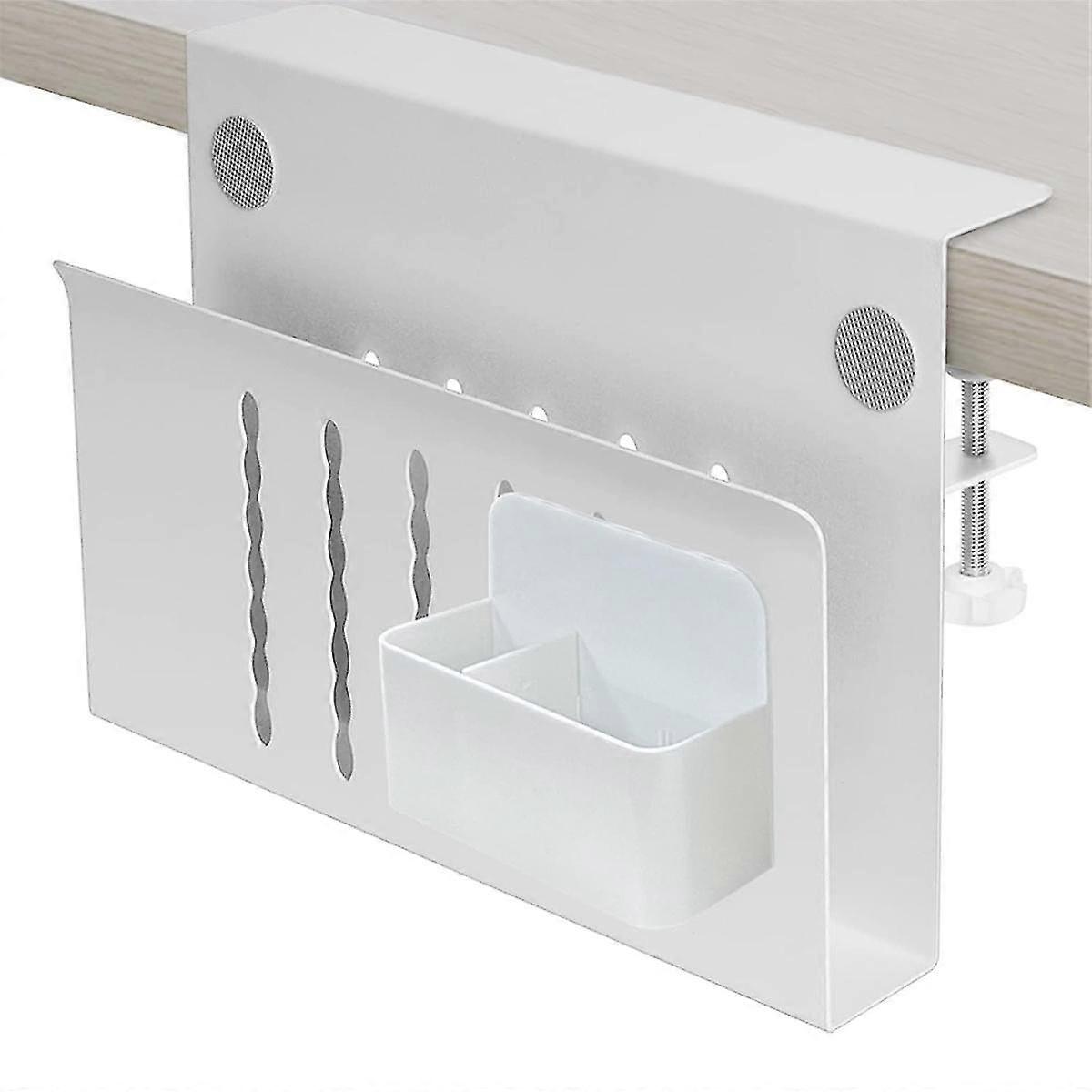 تخزين جانبي للمكتب تحت تخزين مكتبي ، منظم مكتب معلق فولاذي ، حامل كمبيوتر محمول ، مع حامل قلم ، حامل تخزين مكتبي ، ب