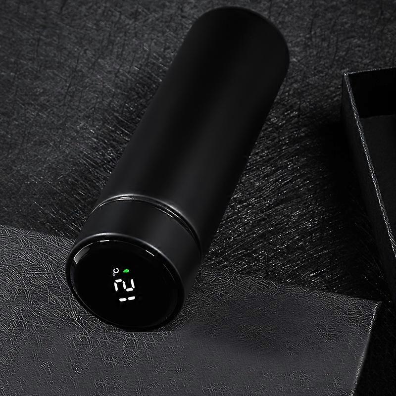 1pc Premium Insulated Stainless Steel Water Bottle with Digital Thermometer - High-Visibility Temperature Display for Outdoor Adventures, Fitness & Tr