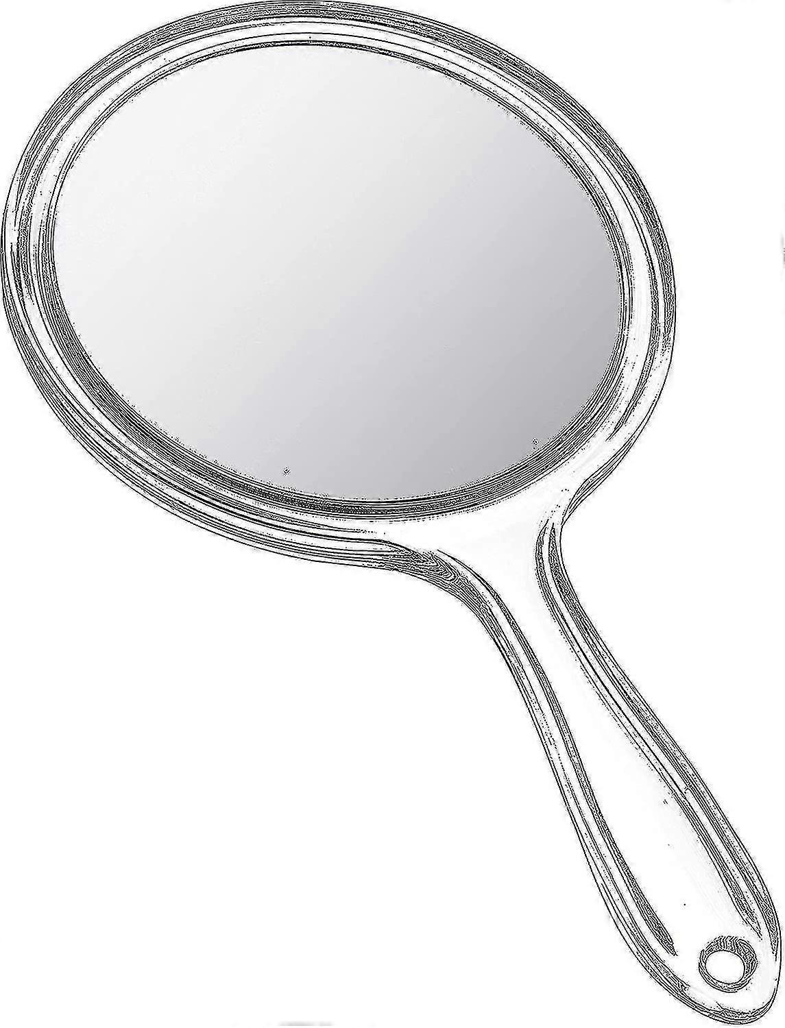 Hand Mirror Double-sided Handheld Mirror 1x/ 2x Magnifying Mirror