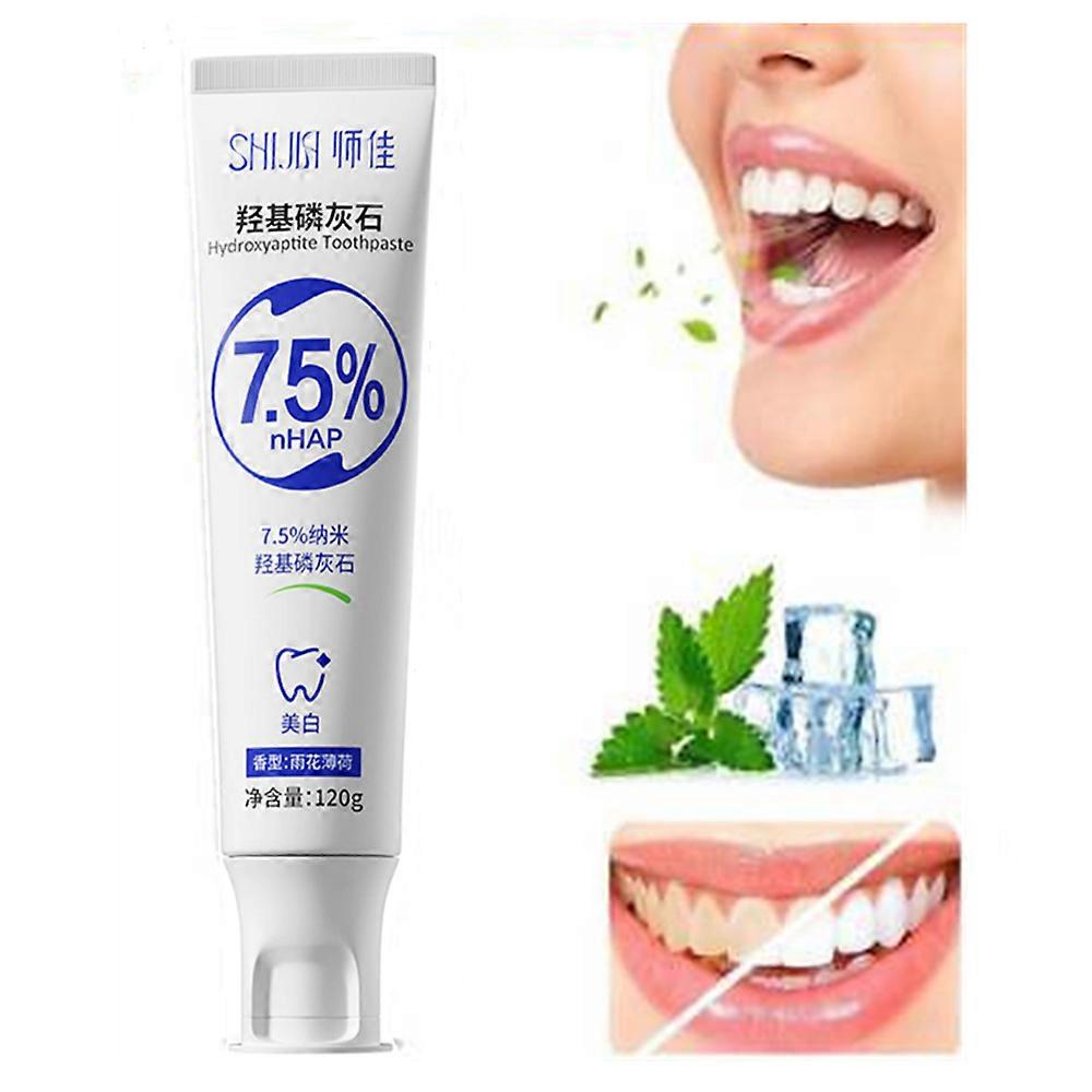 1-3X 7.5% Hydroxyapatite Toothpaste Remove Yellow Tooth Stains For Sensitive Teeth
