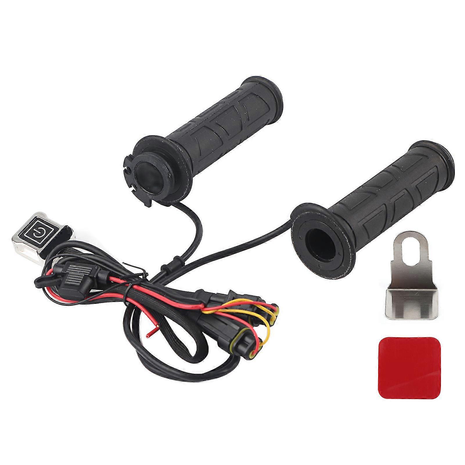 Motorcycle Heated Grips - Universal 3-Gear Adjustable Temperature - 78in