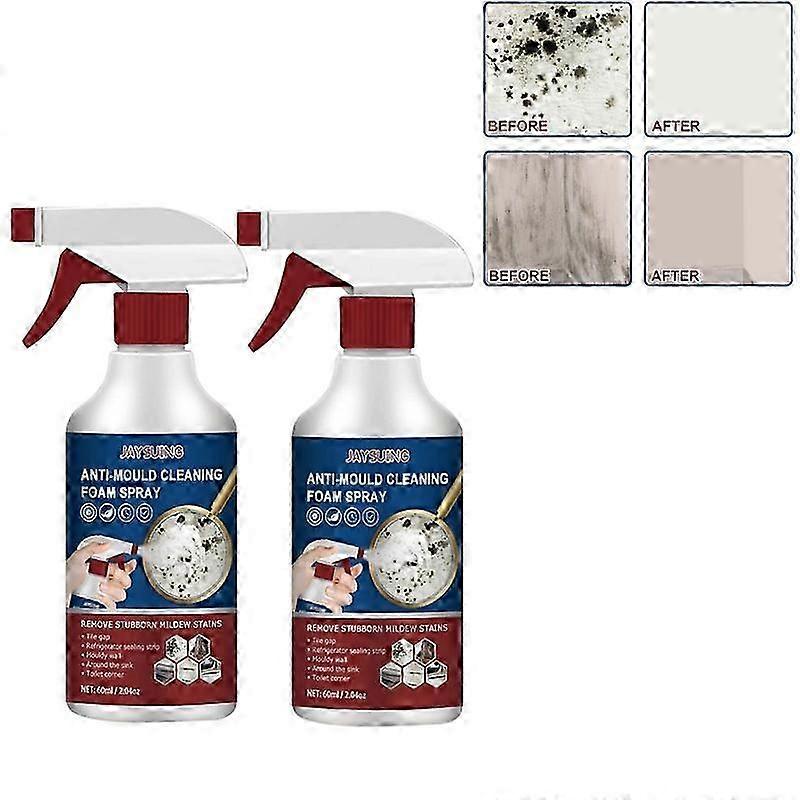 1-3x بخاخ رغوة تنظيف مضادة للعفن، مزيل فعال للعفن ومنظف للعفن 60 مل جديد