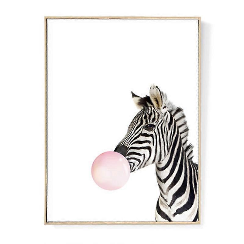 Kawaii Animal Nordic Canvas Painting Art Print Poster Wall Unframed30cm*40cm
