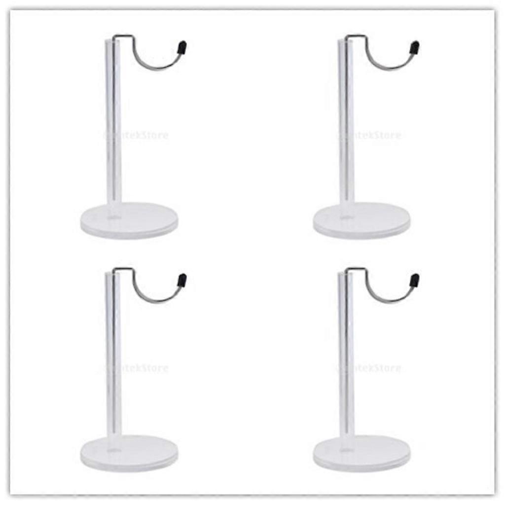 4pc 1/6 Clear Acrylic Display Stand Base for  Adjustable Height