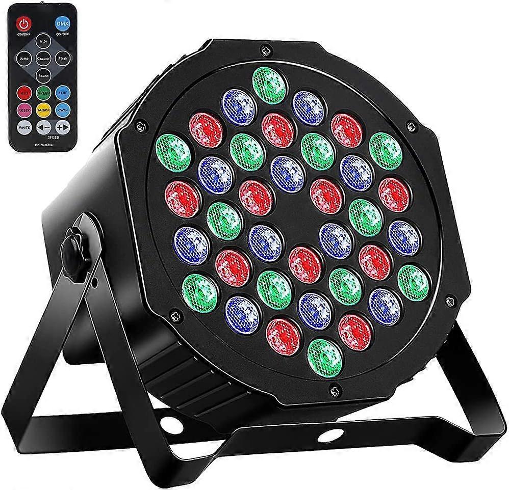 RGB 36 LED Stage Lights Sound Activated - Par Light with DMX Control, 7 Modes