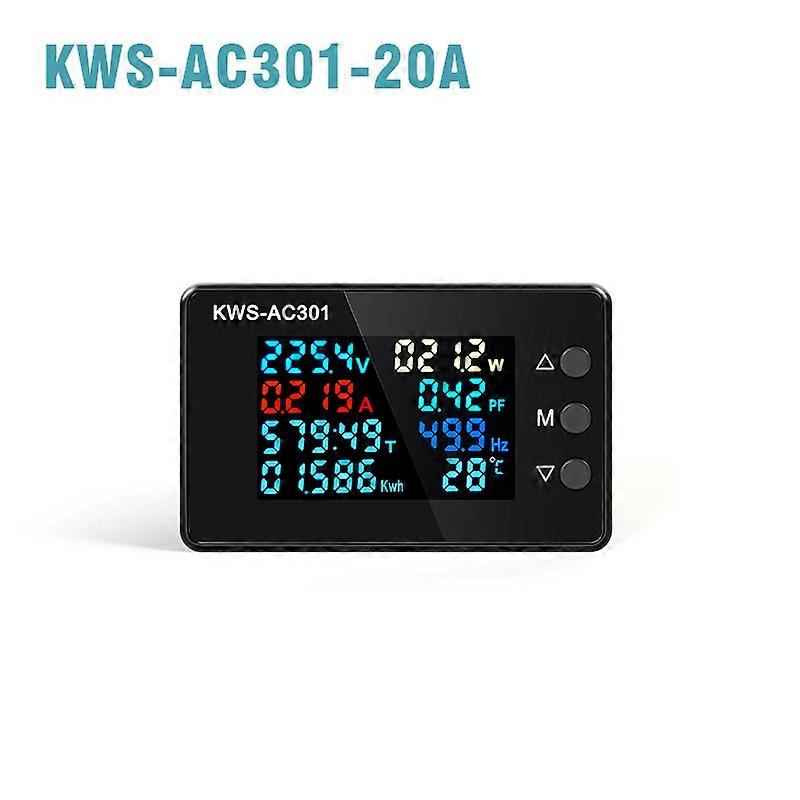 Digital Display Current Voltmeter 50-300V AC Wattmeter Dedicated Chip 8 In 1 Multifunction 0-100A Electric Meter Power Detector