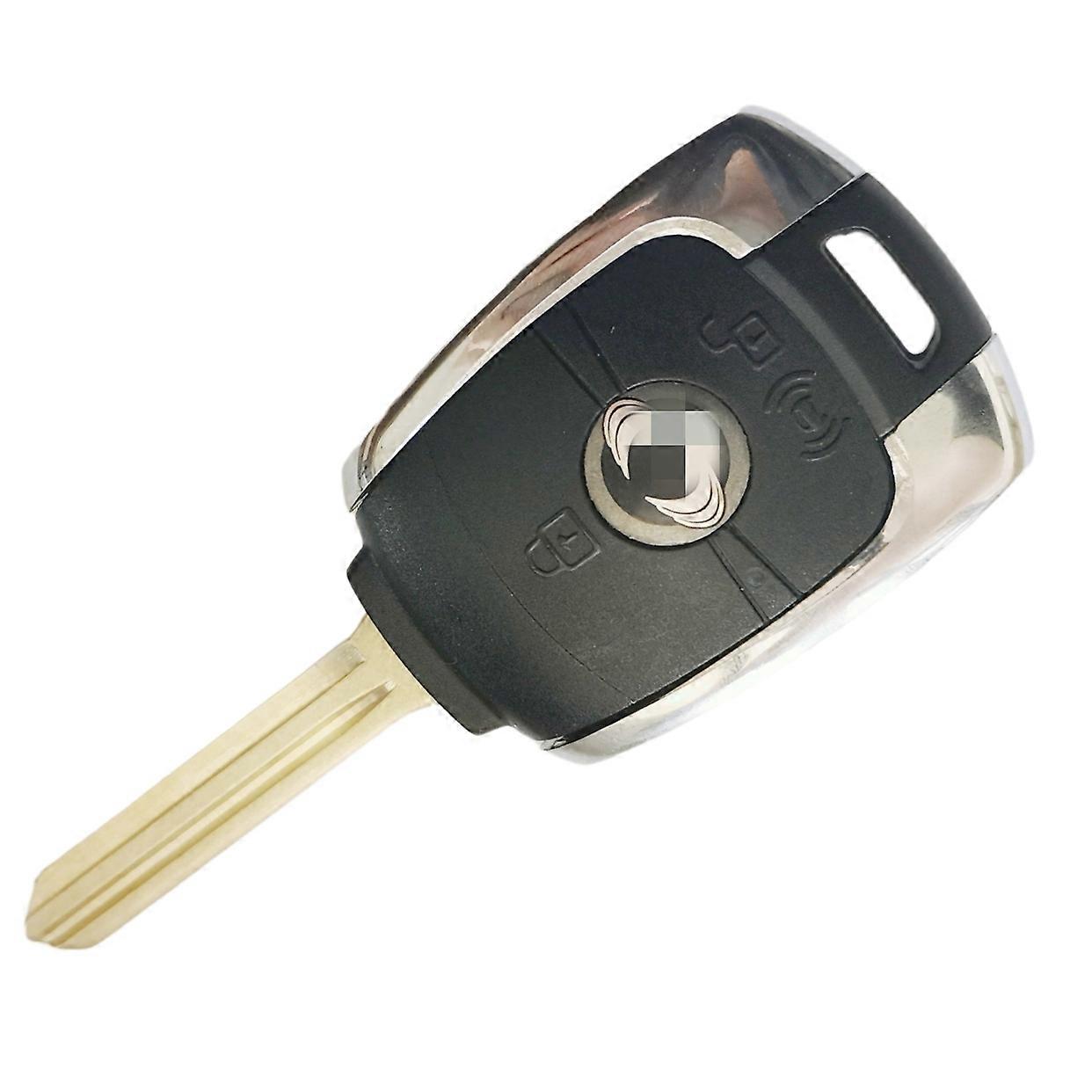 With logo 2 Buttons Replacement Remote Key Shell Case Fob For Ssang Yong Actyon Kyron Rexton Korando With Uncut Blade car keys