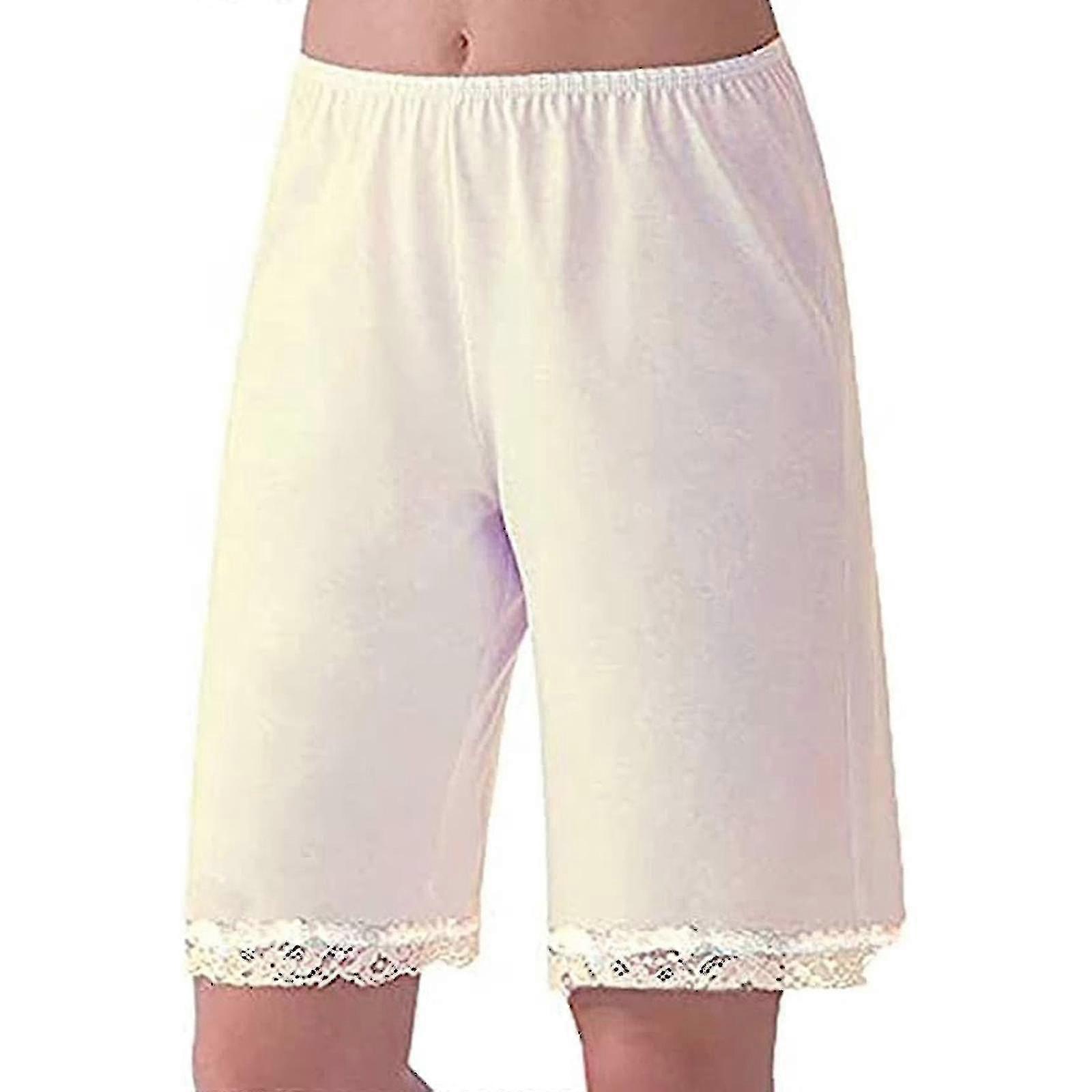 Kvinnor Underkläder Pyjamas Korta byxor Satin Pettipants Snip-it Culottes Slips Bloomers-yujia