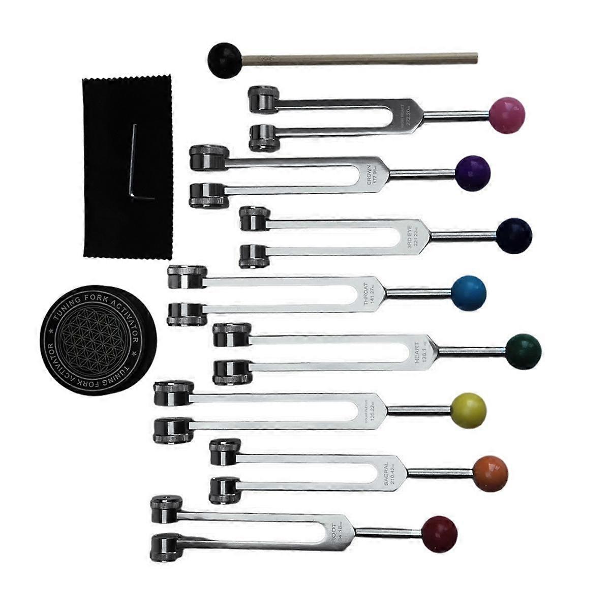 Chakra Tuning Fork Set for Healing, Tuning Forks with Tuning Fork Activator for Healing,Sound Therapy,Keep Body