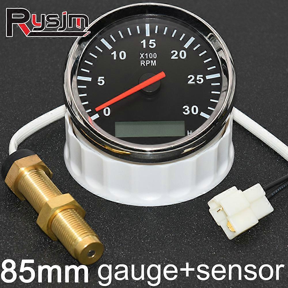 H 3000RPM 4000 RPM Meter + M16 Tachometer Sensor 85MM Gasoline Diesel ...