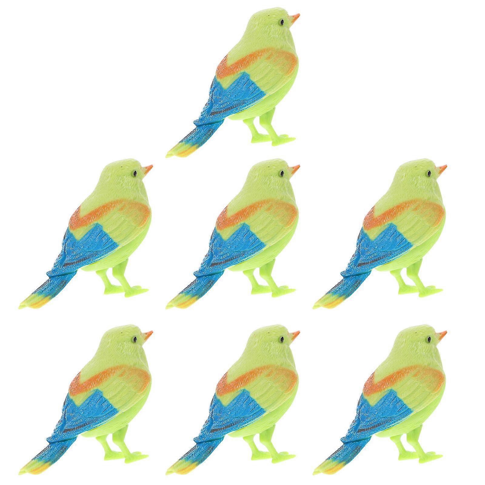 7pcs Voice-controlled Induction Plaything Simulation Little Bird Toy Singing Toy