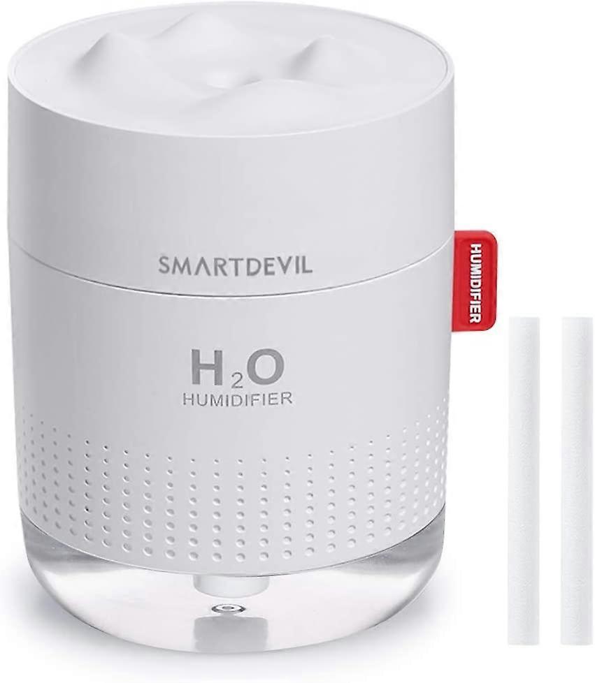 Small Humidifiers, Whisper-Quiet Operation, Night Light Function, Two Spray Modes,Auto Shut-Off(White)