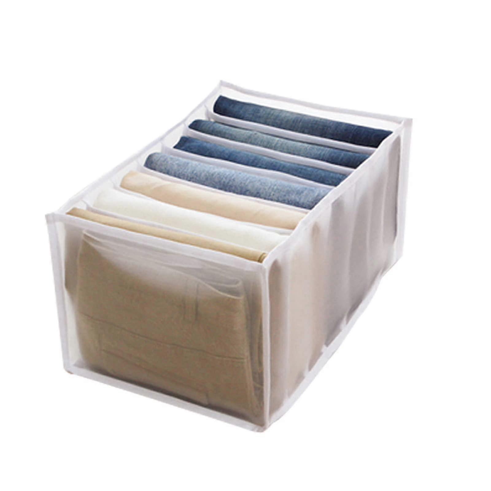 Clothes Drawer Organizer Jeans Storage Box Large Size Grids Wardrobe Storage Foldable Drawer Divider