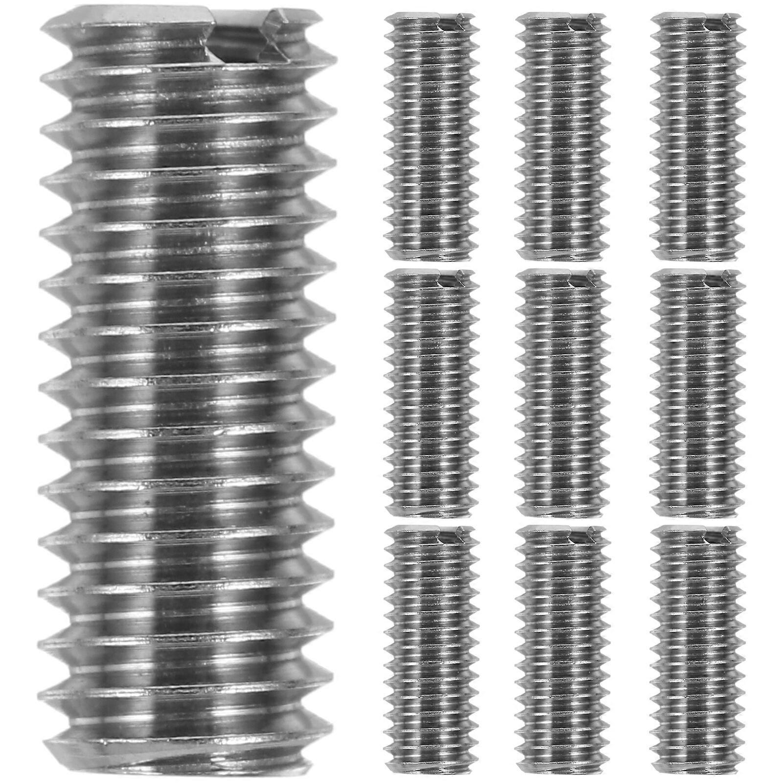 10Pcs Threaded Insert Metal Threaded Insert Thread Adapter Nut Thread Transfer Sleeve for Home