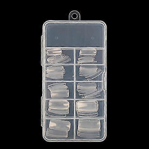 Transparent Fake Nails Transparent Rectangle Full Coverage Press Nails