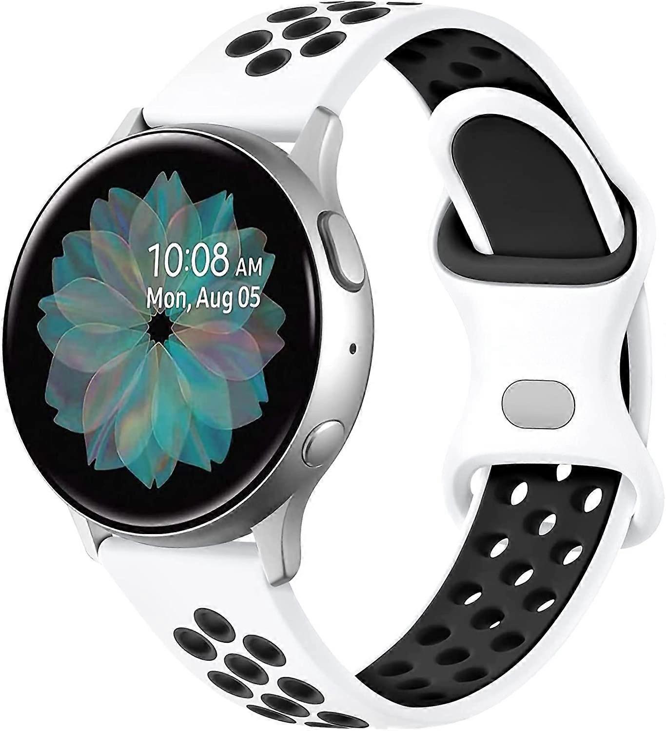 Compatible with Samsung Active 2 Watch Band 40mm 44mm, 20mm Silicone Strap for Galaxy Watch 4 40mm 44mm/Active 2 Watch/Galaxy Watch 3 41mm/Galaxy Watc