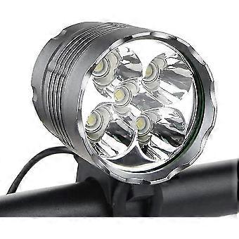 Bike Lights 6000 Lumens 5 Led Bicycle Light waterproof Mountain Bike Front Light With Rechargeable Battery Pack 3 Modes Bicycle Lights Front Headlamp