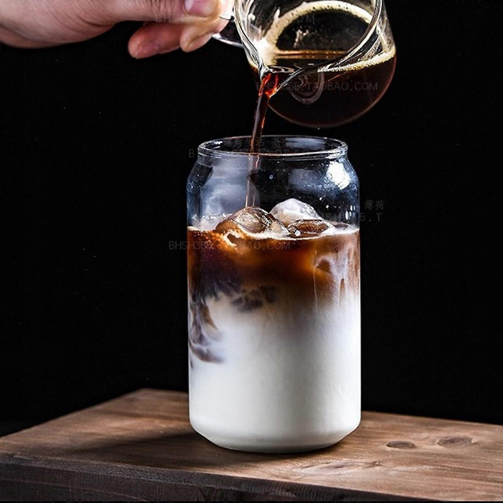 Bicchiere In Vetro A Forma Di Lattina Fuji Mountain – 400ml, Per Birra, Caffè Freddo E Cocktail, Resistente Al Calore
