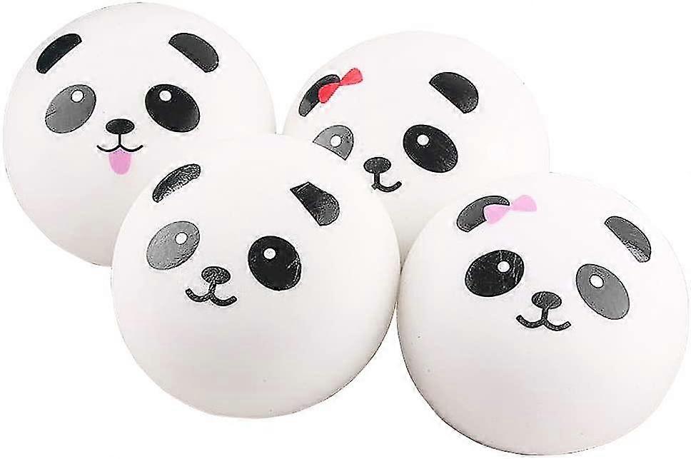 Pcs Squishy Panda Buns Pack With Phone Straps, Slow Rising