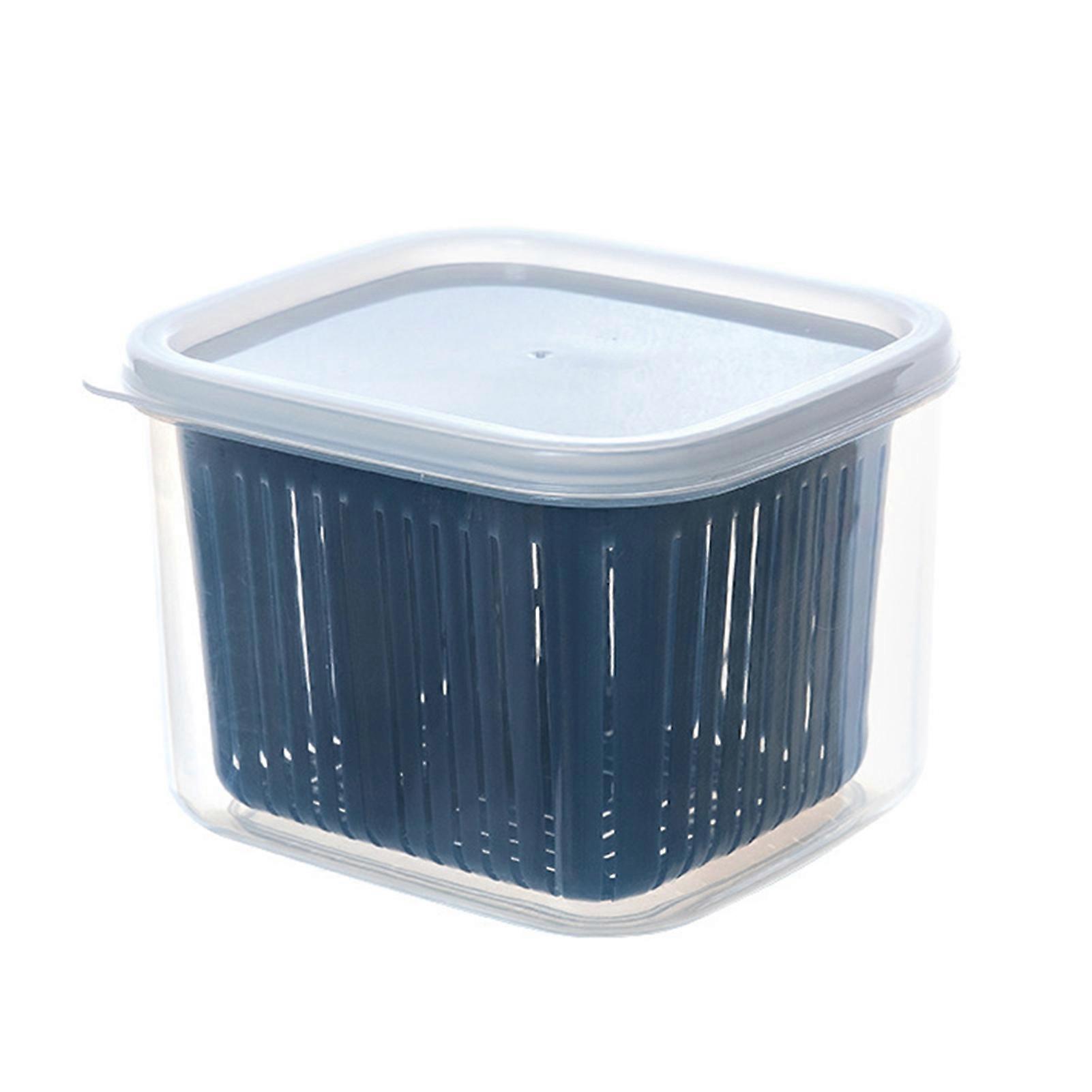 Storage Container Double Layers Multi-functional Food-Grade Double Layers Fruit Draining Boxes for Home