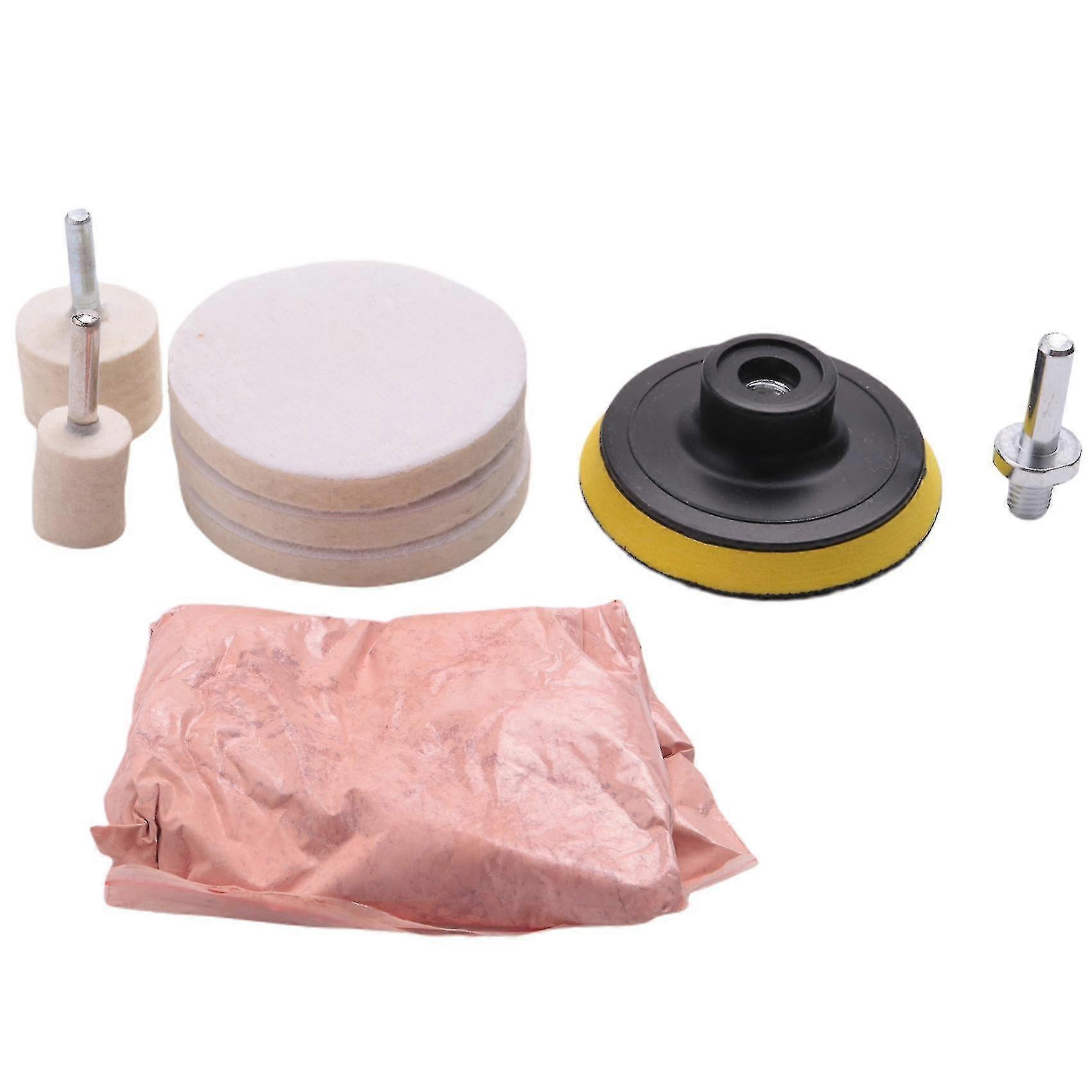 8pcs 120g Cerium Oxide Glass Polishing Kit For Deep Scratch Remover For Windscreen Windows Glass Cl