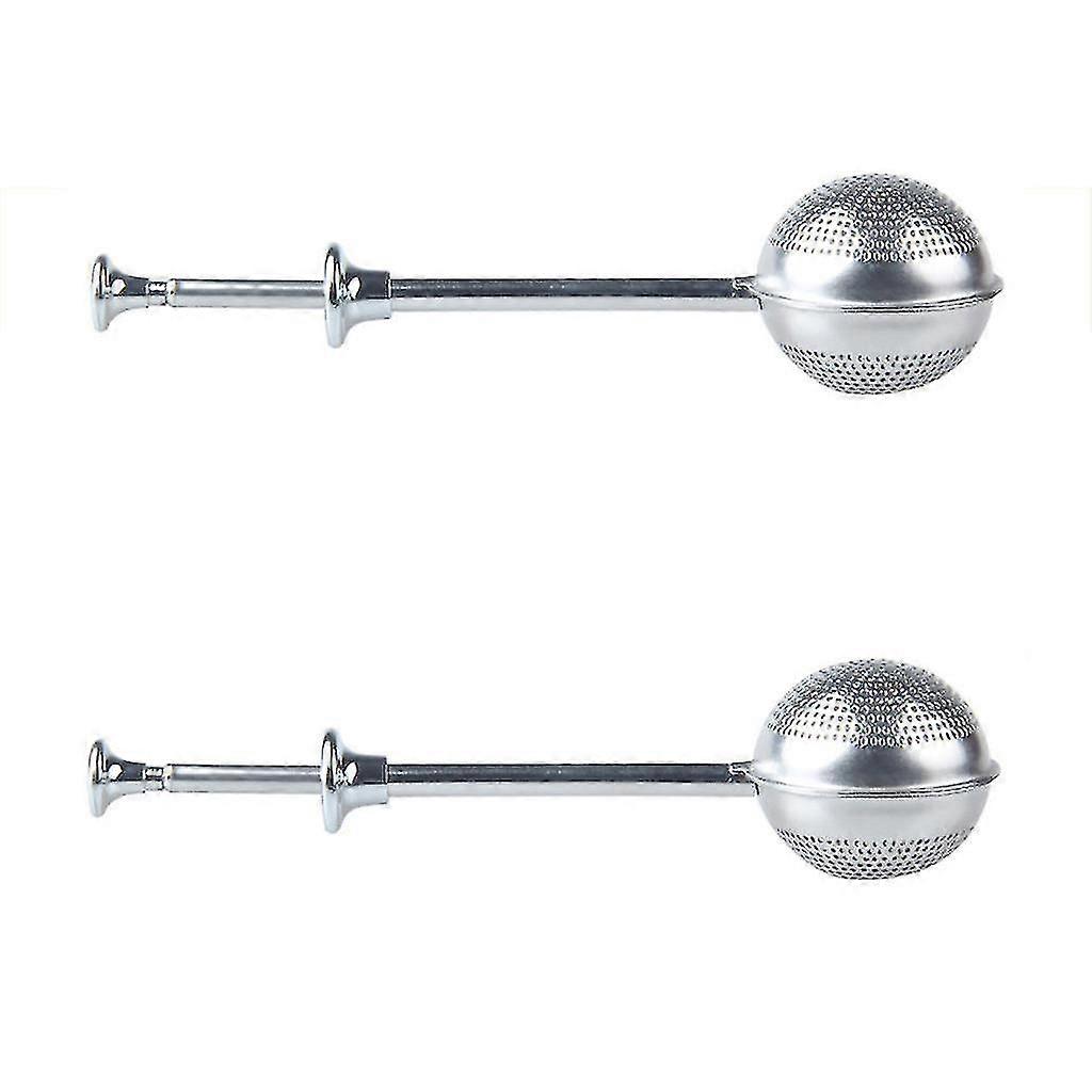 2pcs Stainless Steel Loose Leaf Tea Locking Teaspoon Infuser Ball Filter