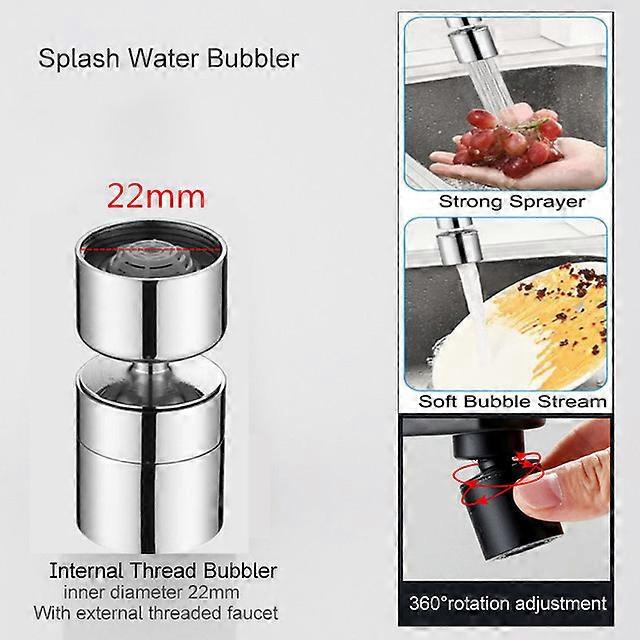 Brass New 2 Mode Washbasin Faucet Nozzle 360 Rotary Splashback Faucet Aerator Kitchen Sink Pressurized Faucet Aerator Bubbler