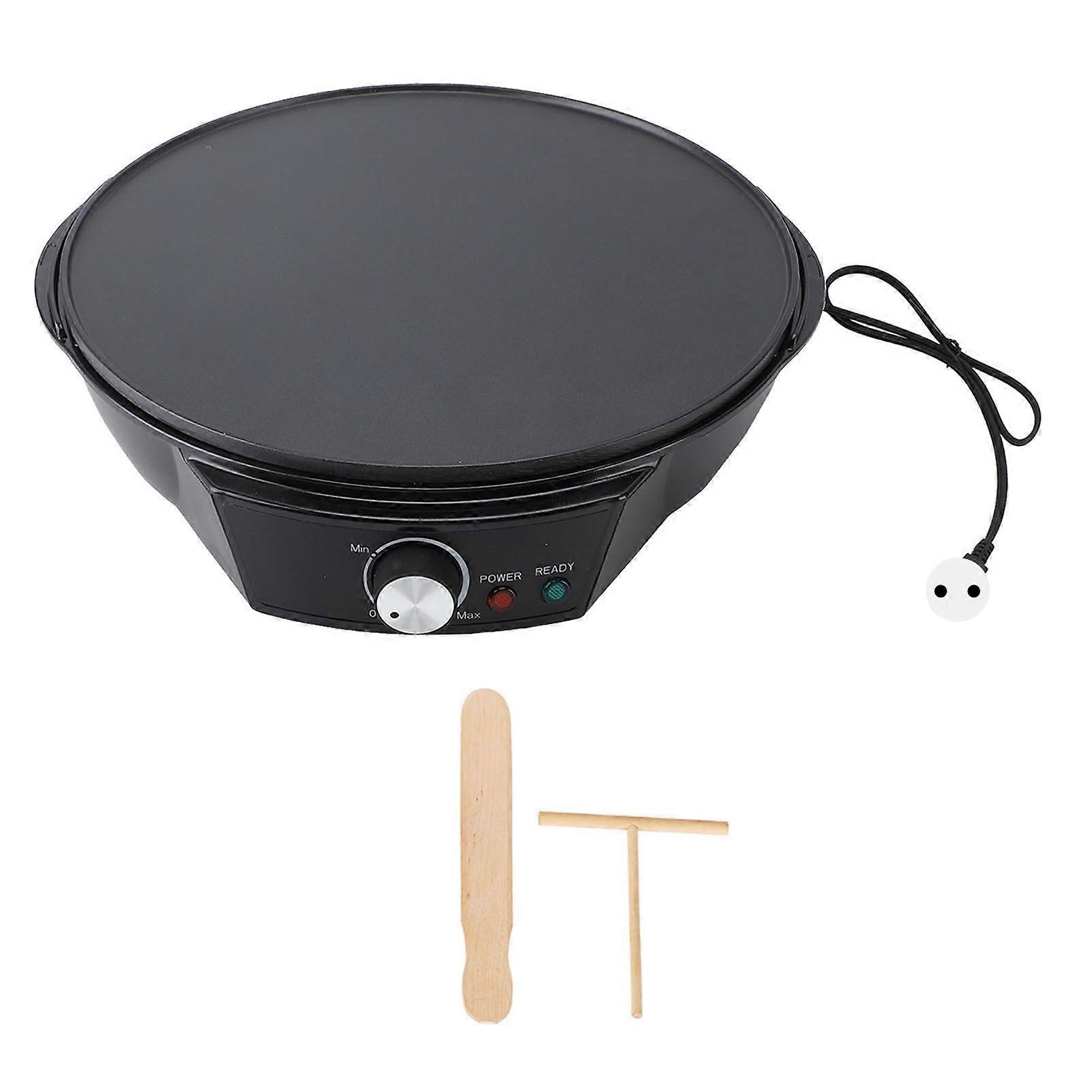 12inch Electric Crepe Maker with Temperature Control Nonstick Electric Pancake Maker Griddle with Spatula Spreader for Eggs Pancakes EU Plug 220V