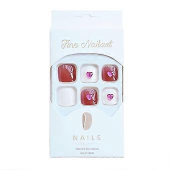 Lentejuelas brillantes doradas uñas postizas fácil de usar Exquisita mano de obra Uñas de los pies Modelo de pegamento de gelatina
