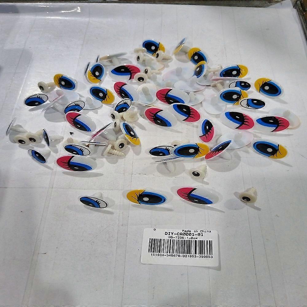 80 Pcs 4 Styles Plastic Doll Craft Eye for DIY Sewing Craft Dolls Stuffed Toys Mixed Shapes Mixed Color 20pcs/style