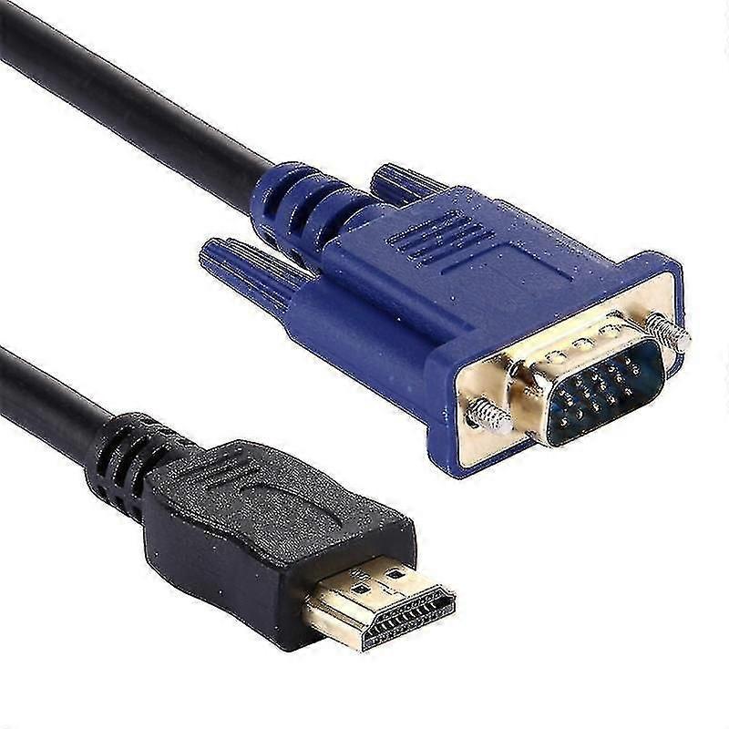 1.8m hdmi samec na vga samec 15pin video kabel (černý)