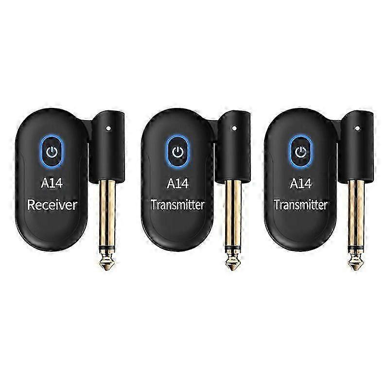 2-para-1 A14 Transmissor Sem Fio de Guitarra Elétrica Transceptor Sem Fio Captador Sem Fio Guitarra Sem Fio