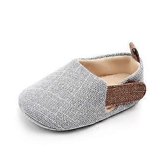 Baby Prewalker puuvilla pehmeät pohjat estävät liukastumisen hengittävä kävely oppimiskengät kevätkesään harmaa 12cm / 4.72in 29.2g / 1.03oz
