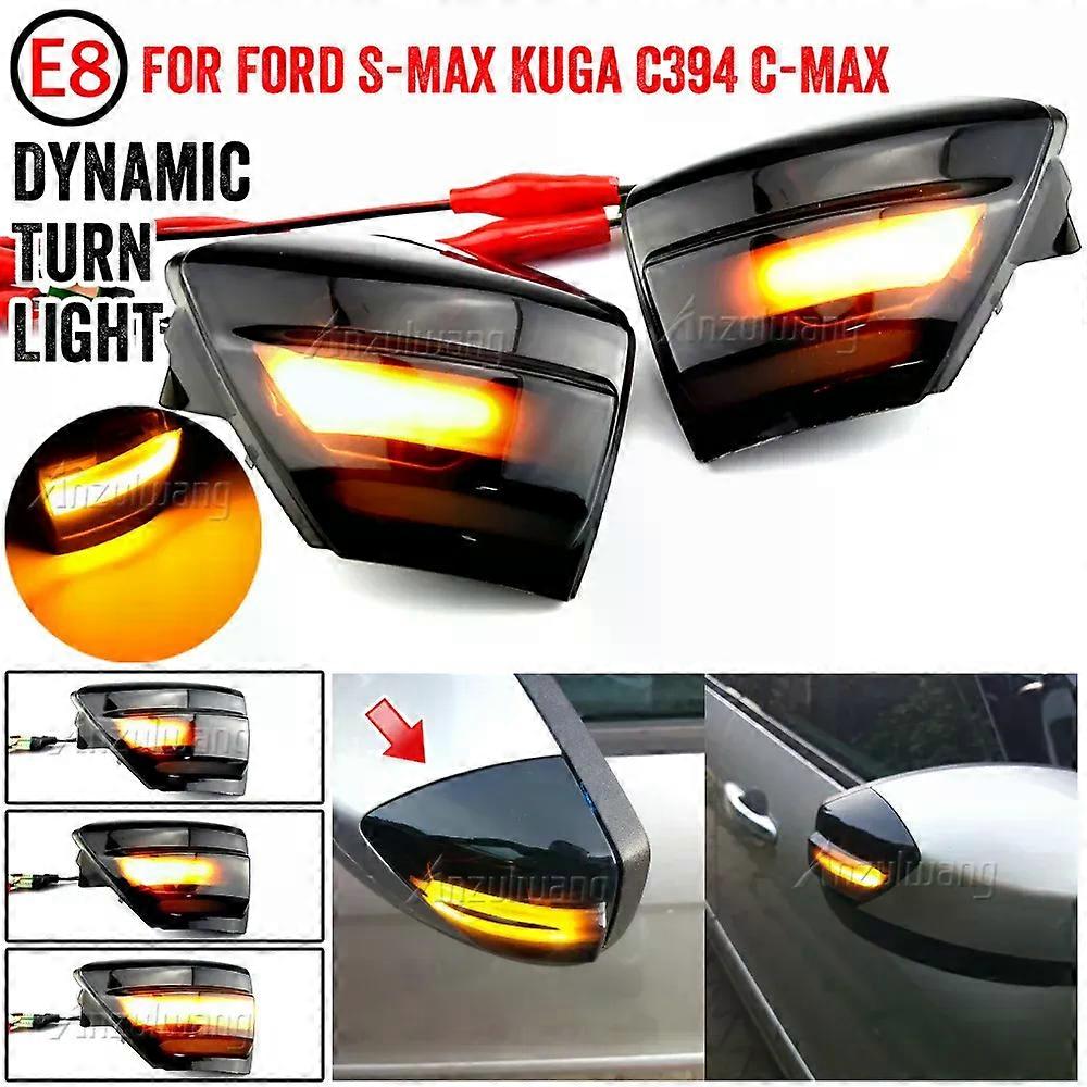 1Pair Dynamic Side Wing Mirror Indicator Light LED Turn Signal Light For Ford S-Max 2007-2014 C-MAX Kuga C394 2008 2009-2012