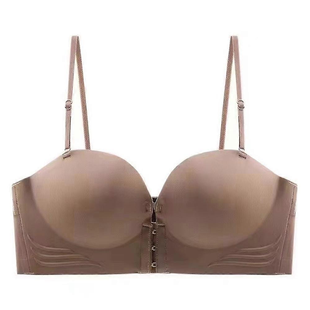 Wireless Front Buckle Detachable Shoulder Strap Thickened Bra for Smaller Breasts