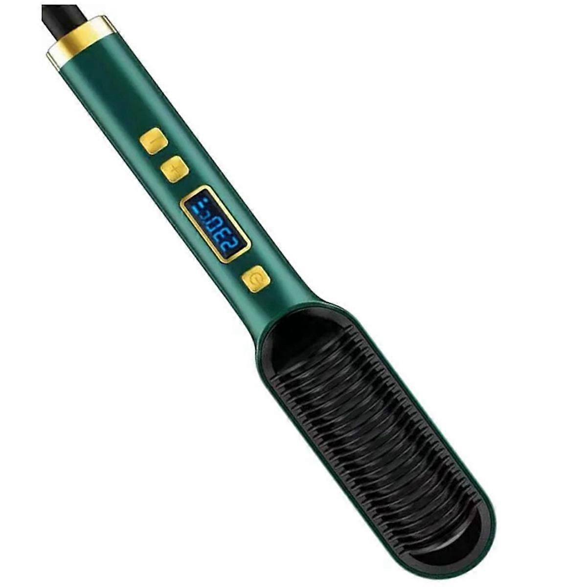 2 in 1 Electric Professional Hair Straightener Brush Curling Comb with LCD Display Hair Curling Too