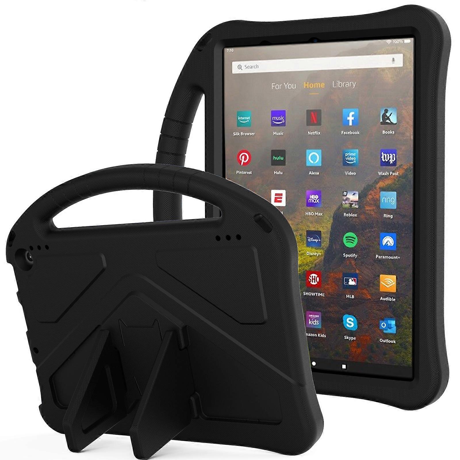 For Amazon Kindle Fire HD 10 2021 EVA Flat Anti Falling Protective Case Shell with Holder