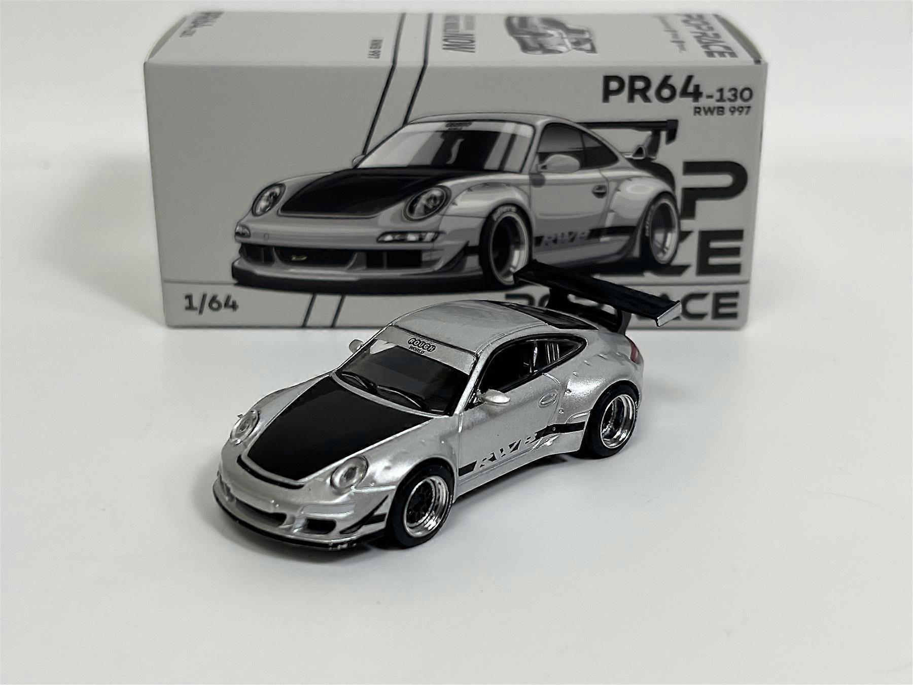 Porsche RWB 997 Silver 1:64 Scale Pop Race PR640130