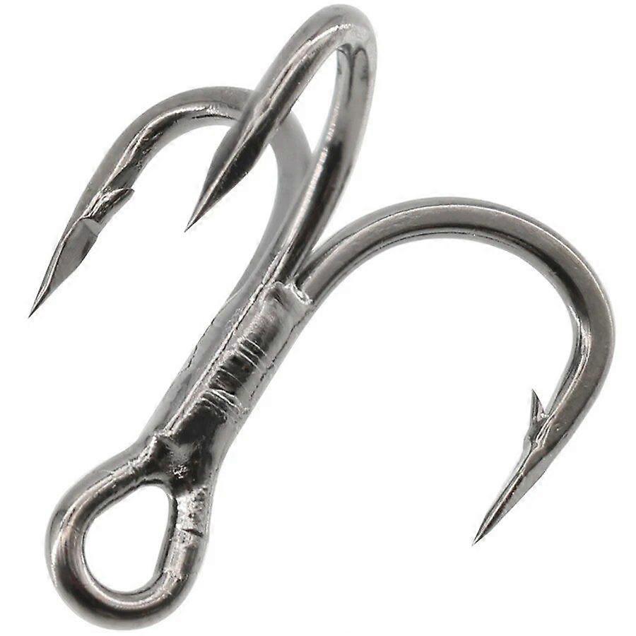 6x Strong Treble Fishing Hooks High Carbon Steel for Hook Upgrade Blade Cutter Short Body Black Nickel 20Pcs 8# 6# 4# 2# 1# 1/0# 2/0# 3/0#